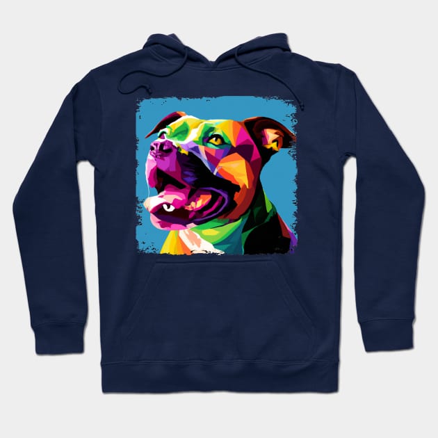 Staffordshire Bull Terrier Pop Art - Dog Lover Gifts Hoodie by PawPopArt